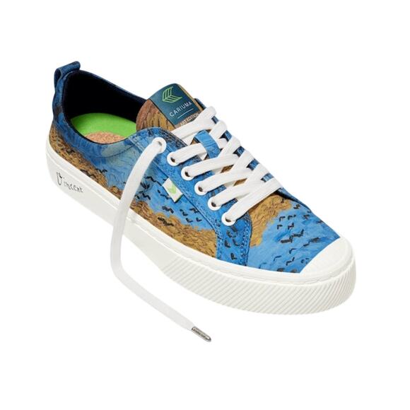 Cariuma Shoes - Cariuma X Van Gogh Womens VGM OCA Low Sneaker US 9 Blue Wheatfield Canvas NIB